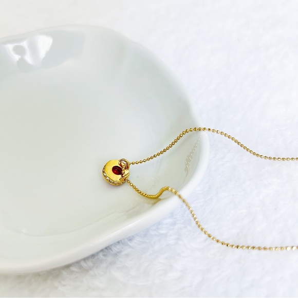 NEW Ralph Lauren Red Geo Pendent Necklace - Picture 4 of 7